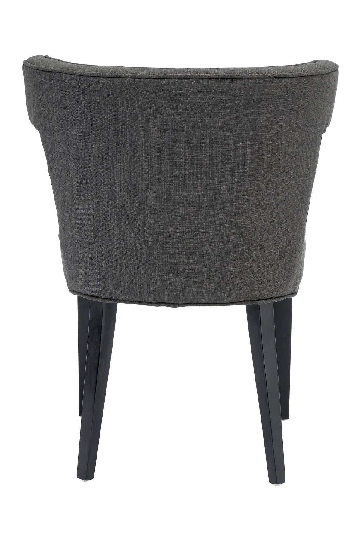 Lumina Grey Fabric Dining Chair with Black Legs