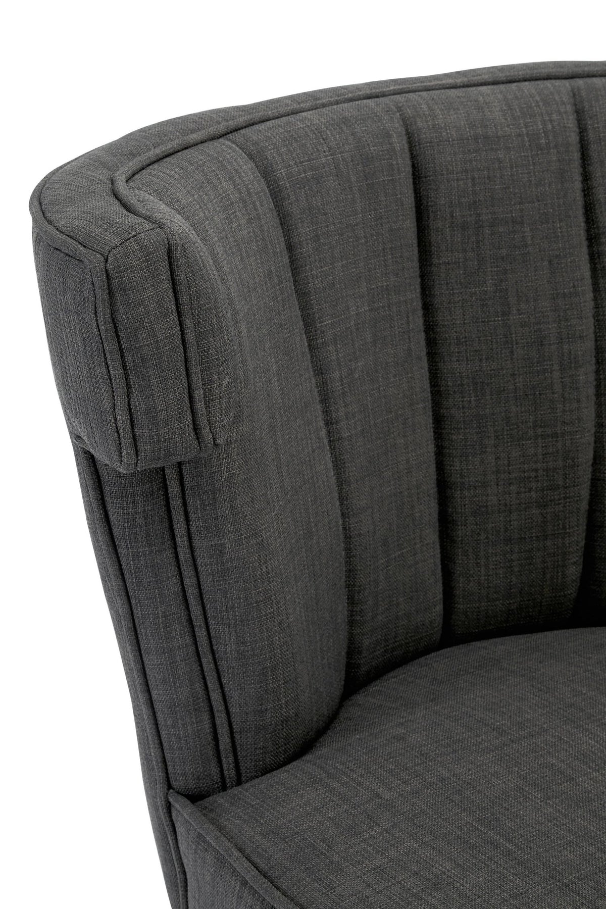 Lumina Grey Fabric Dining Chair with Black Legs