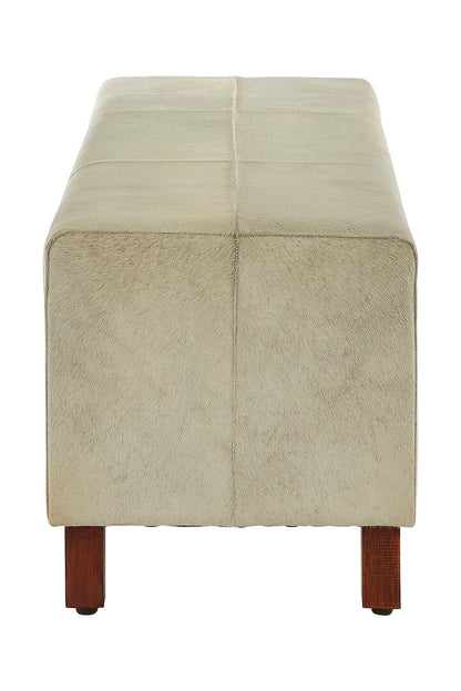 Chelsea Townhouse Natural Leather Bench With Wood Legs