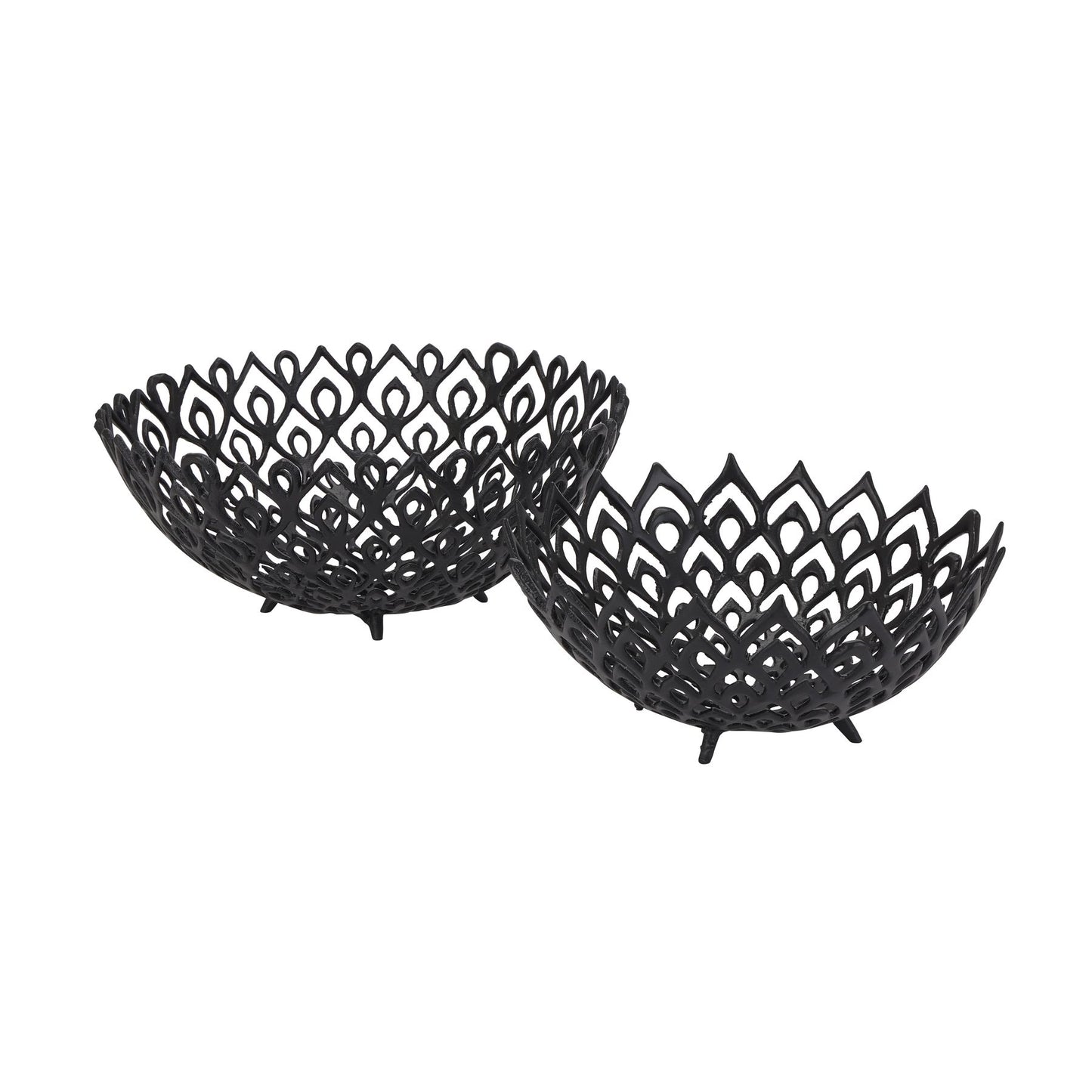 Black Cast Large Lattice Bowl - Kitchen And Tableware from the Quanta Home collection.