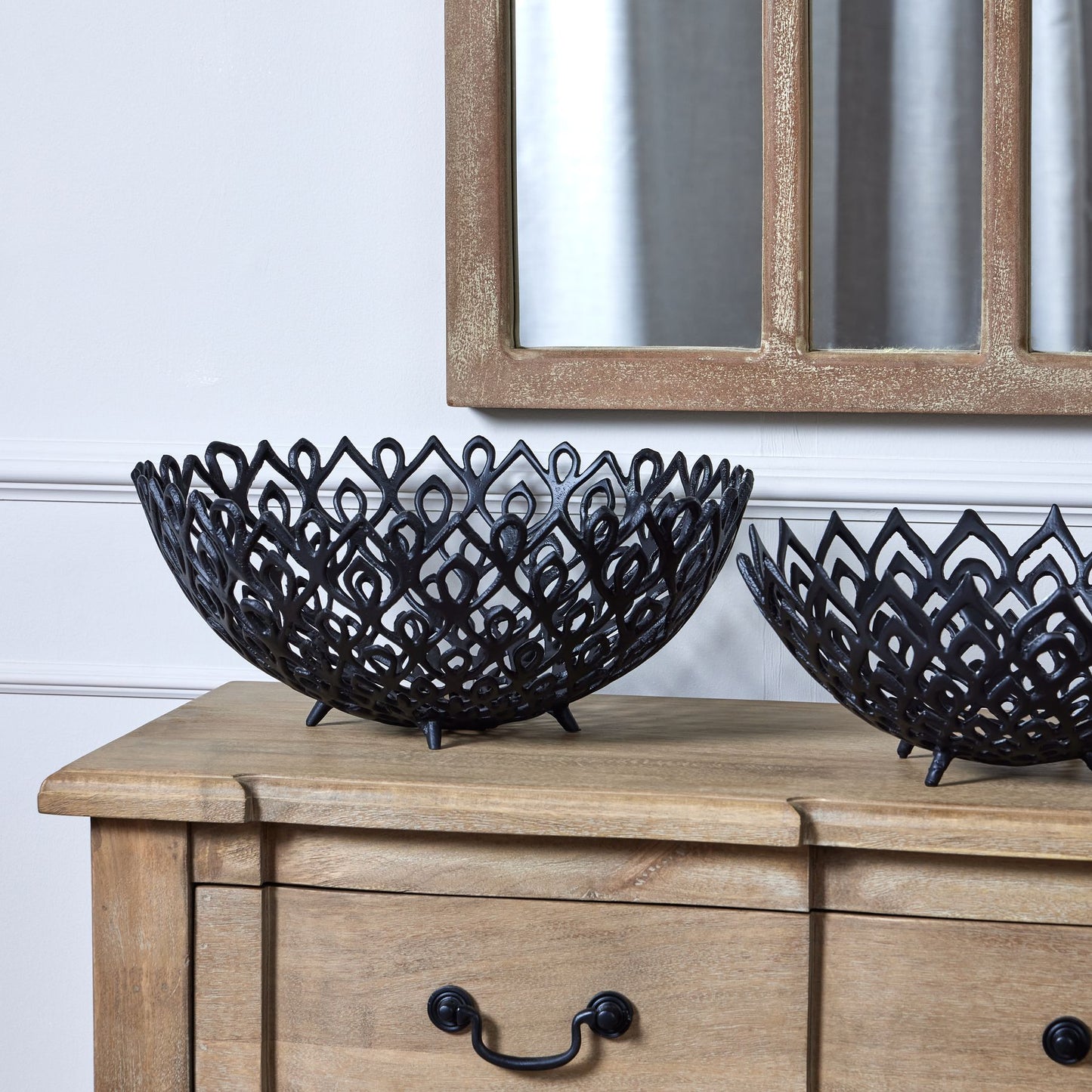 Black Cast Large Lattice Bowl - Kitchen And Tableware from the Quanta Home collection.