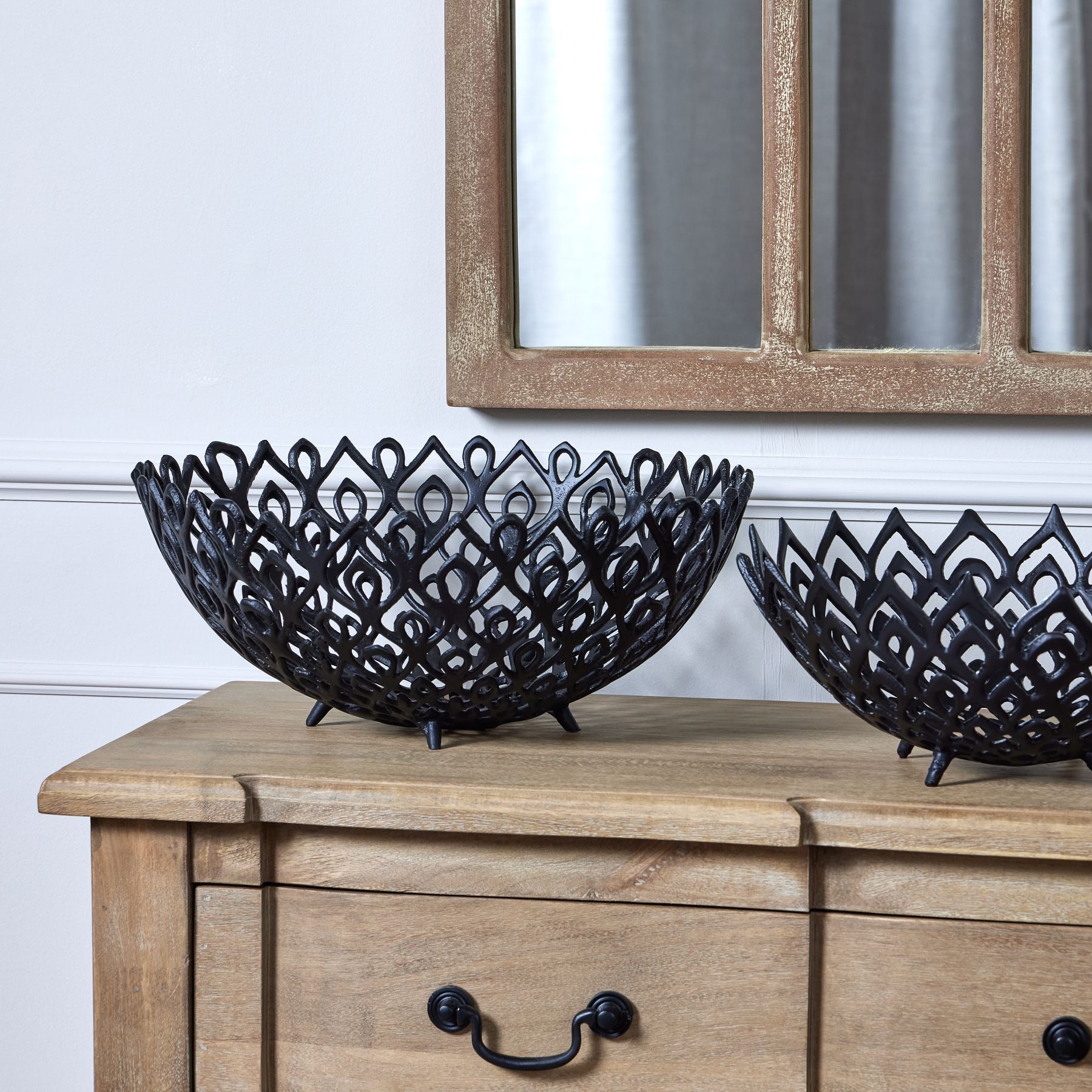Black Cast Large Lattice Bowl - Kitchen And Tableware from the Quanta Home collection.