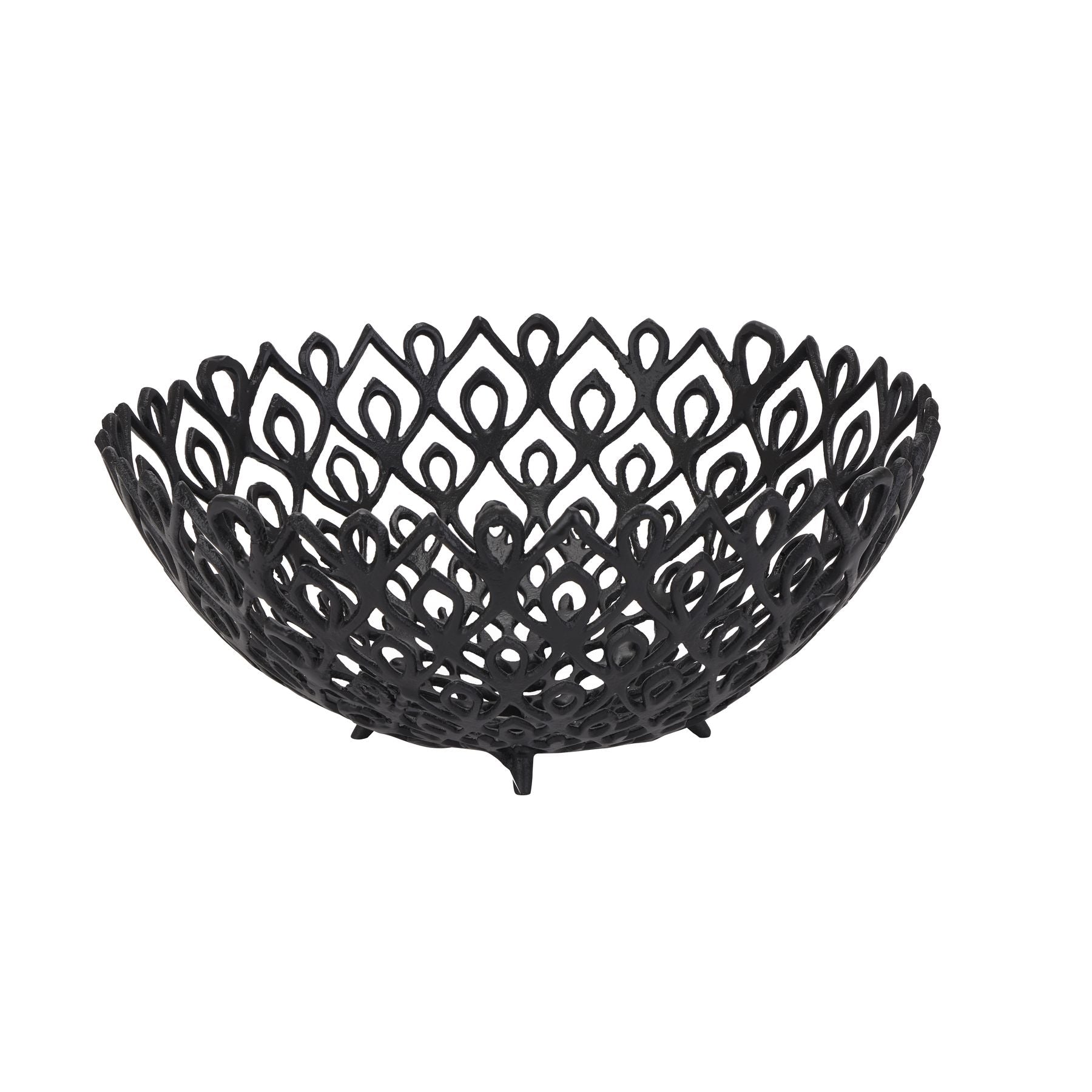 Black Cast Large Lattice Bowl - Kitchen And Tableware from the Quanta Home collection.