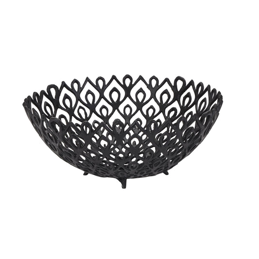 Black Cast Large Lattice Bowl - Kitchen And Tableware from the Quanta Home collection.