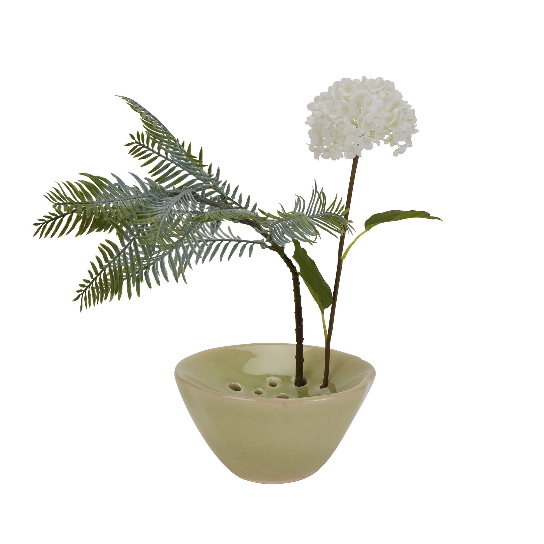 Light Green Ceramic Flower Frog - Vases from the Quanta Home collection.