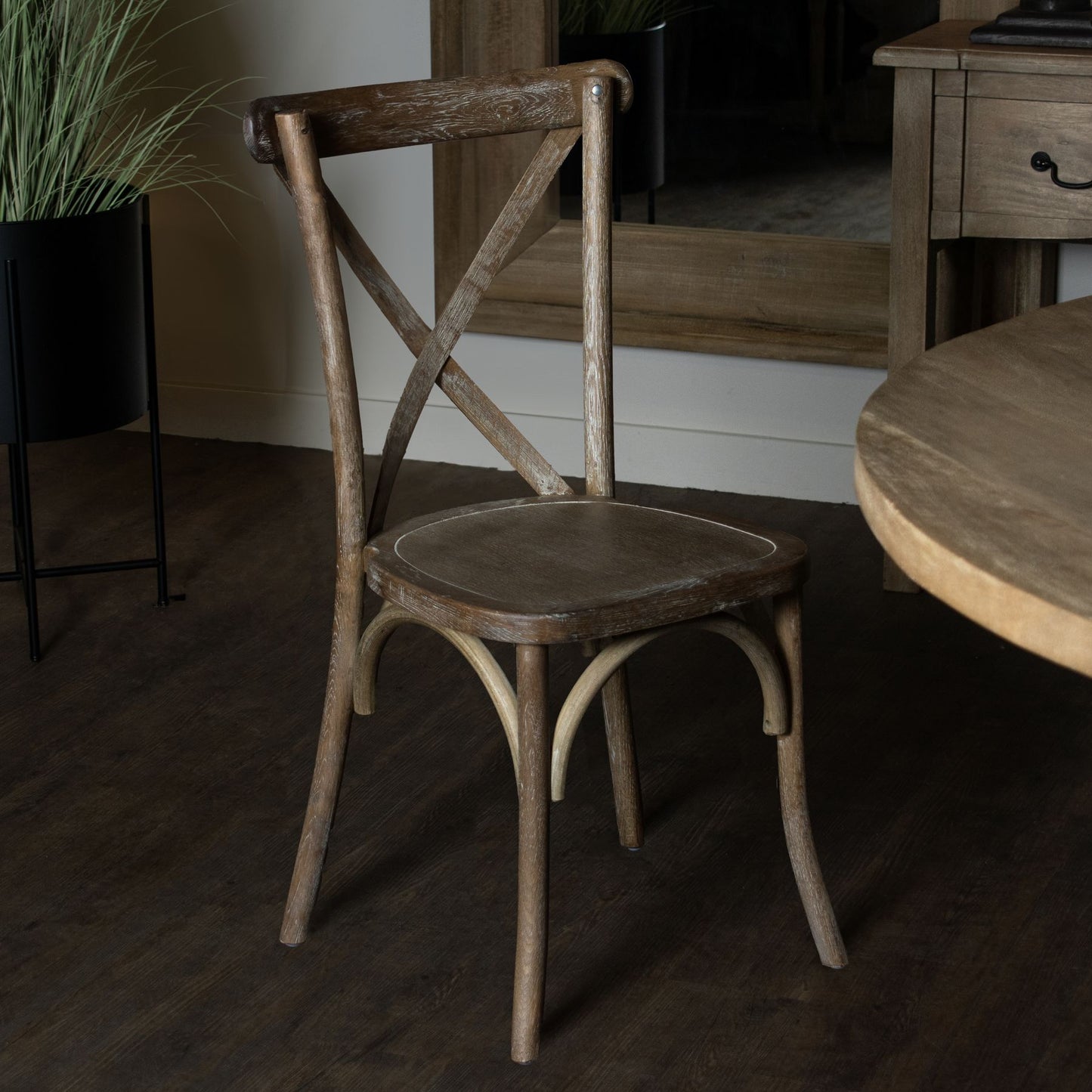 Light Oak Cross Back Dining Chair - Dining Chairs from the Quanta Home collection.