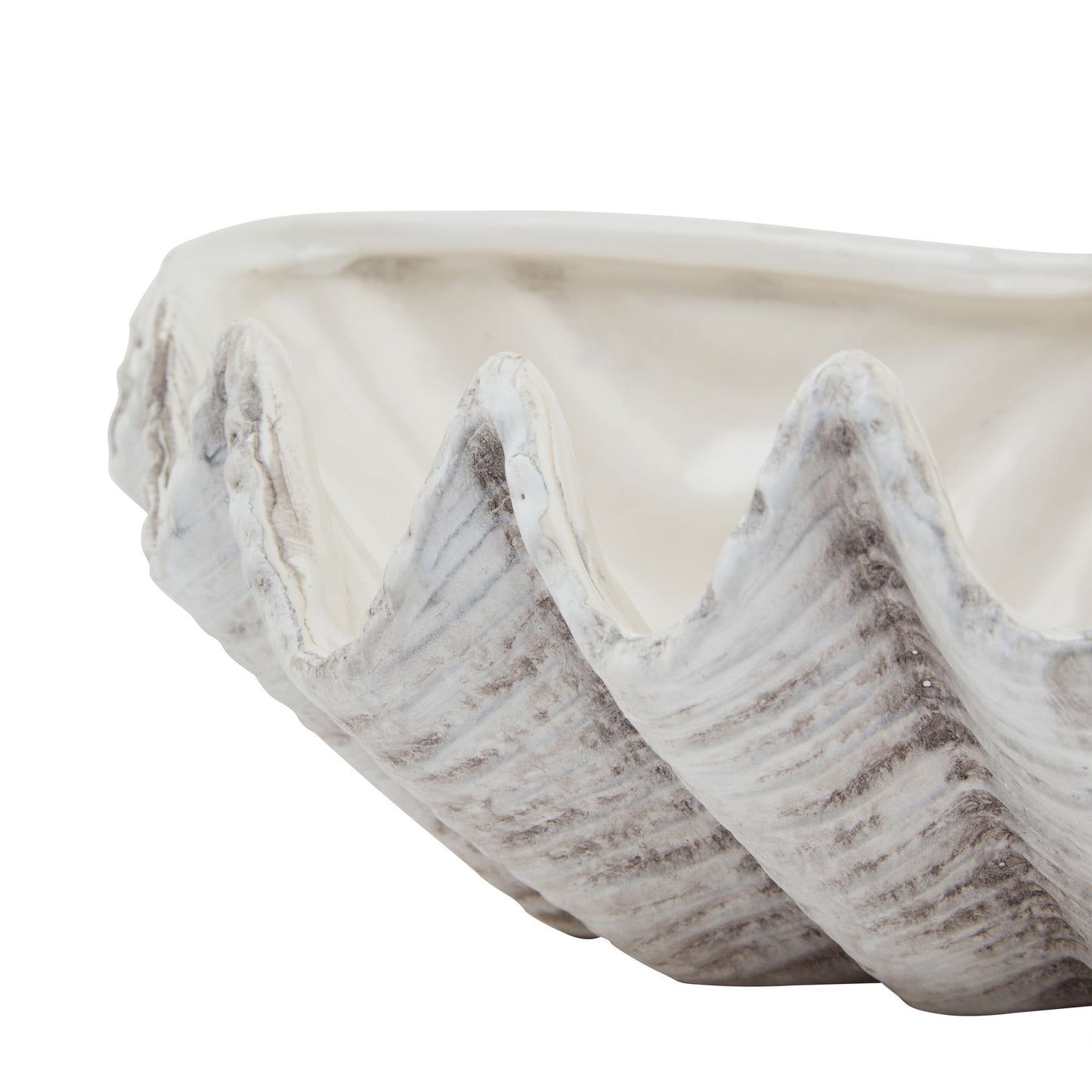 Siren Medium Ceramic Shell Bowl - Coastal Decor from the Quanta Home collection.