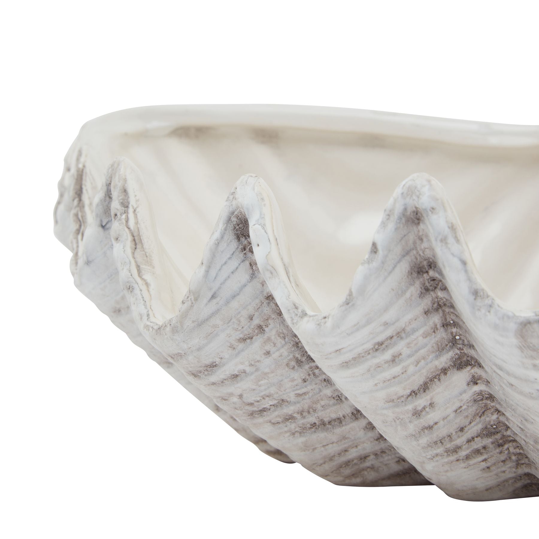 Siren Medium Ceramic Shell Bowl - Coastal Decor from the Quanta Home collection.