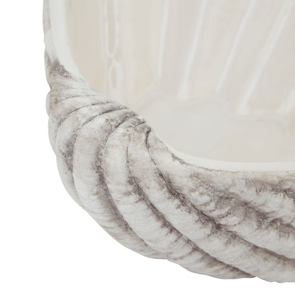 Siren Medium Ceramic Shell Bowl - Coastal Decor from the Quanta Home collection.
