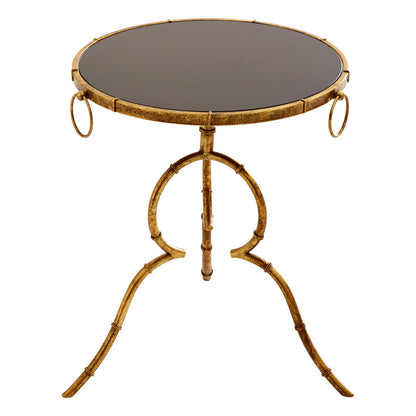 Icon Black Tempered Glass Top Accent Table