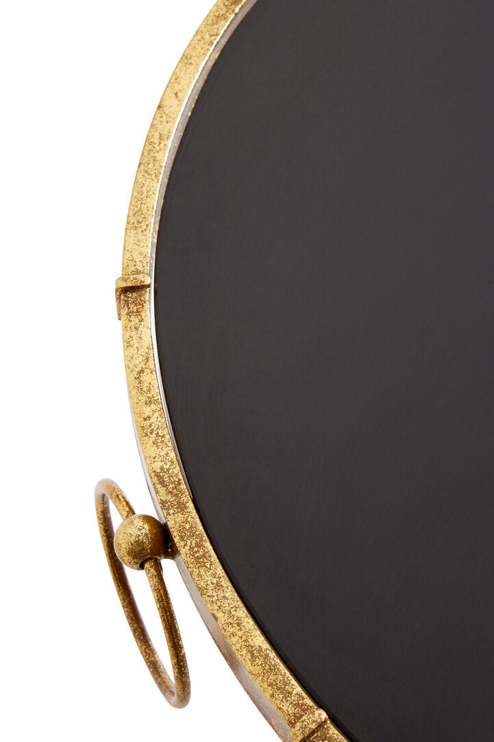 Icon Black Tempered Glass Top Accent Table