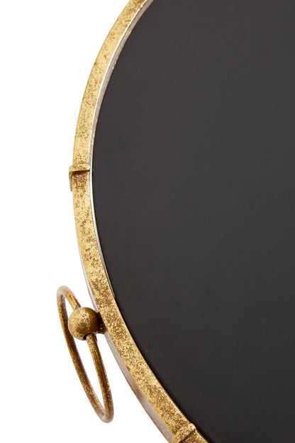 Icon Black Tempered Glass Top Accent Table