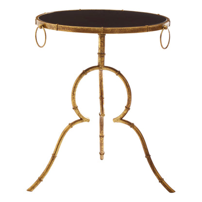 Icon Black Tempered Glass Top Accent Table