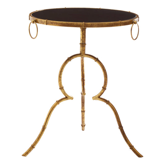 Icon Black Tempered Glass Top Accent Table