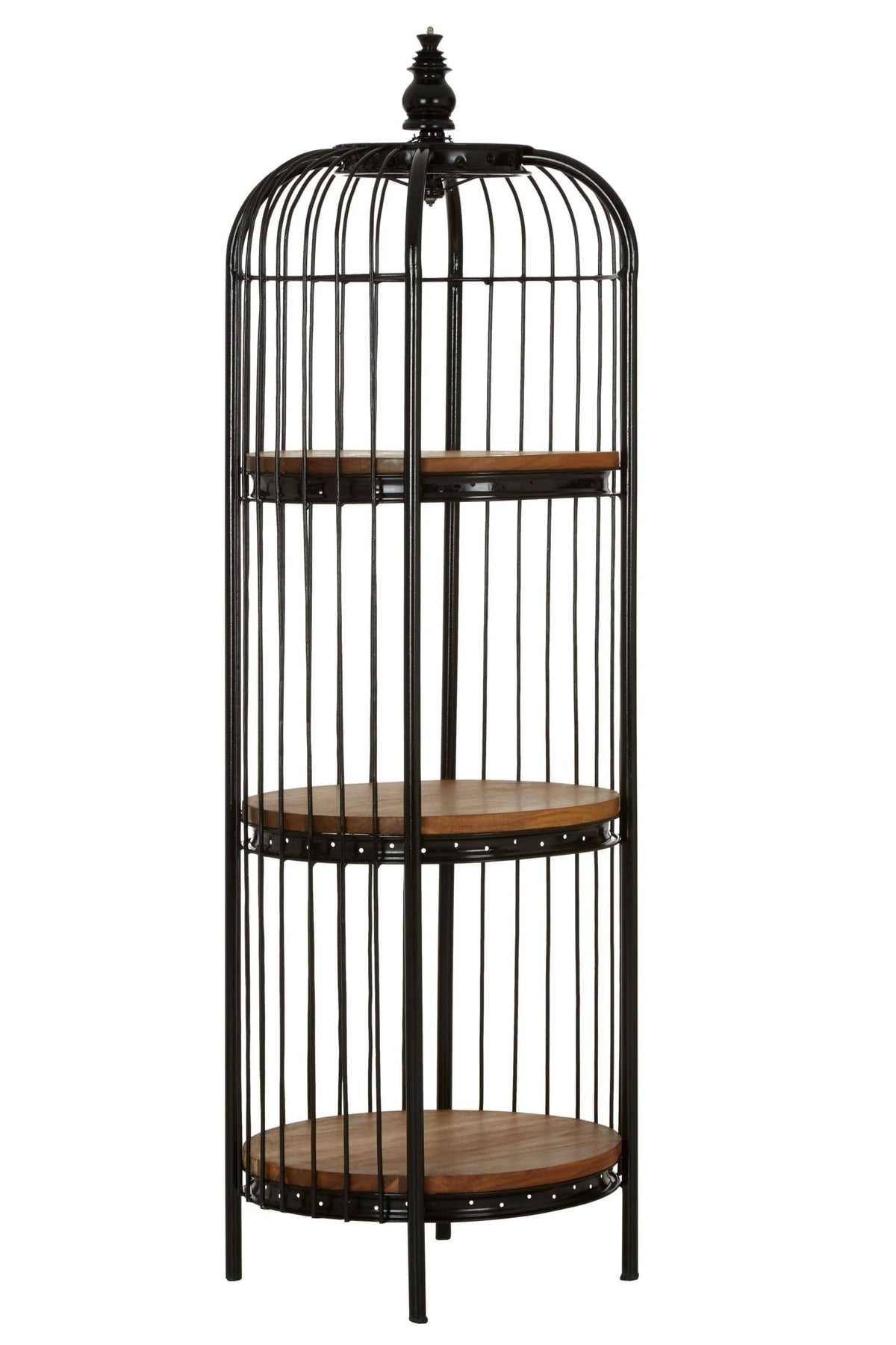 Aviary Medium 3 Tier Black Birdcage Shelf Unit