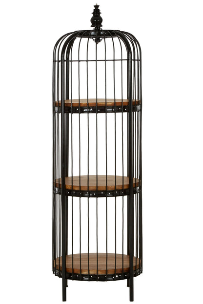 Aviary Medium 3 Tier Black Birdcage Shelf Unit