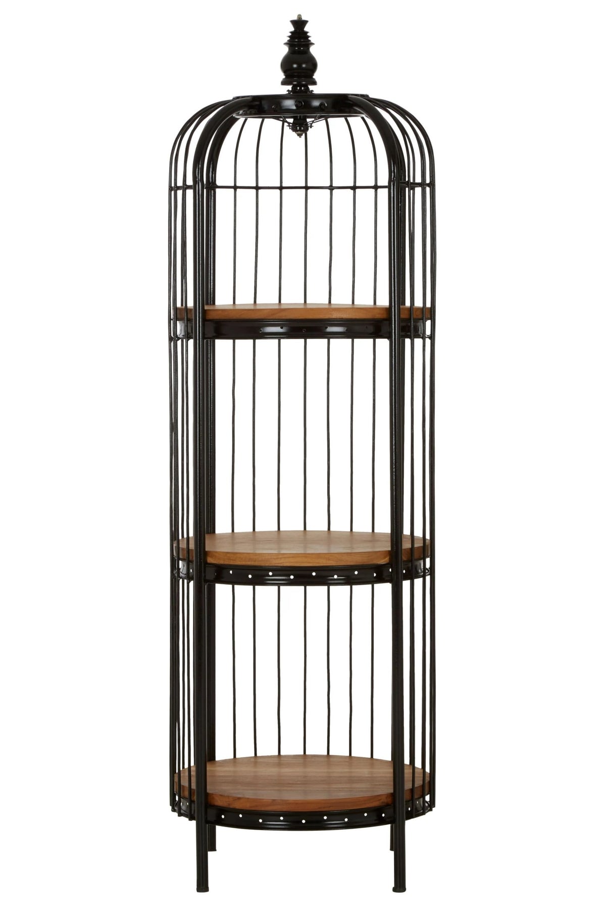 Aviary Medium 3 Tier Black Birdcage Shelf Unit