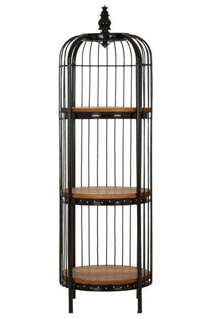 Aviary Medium 3 Tier Black Birdcage Shelf Unit