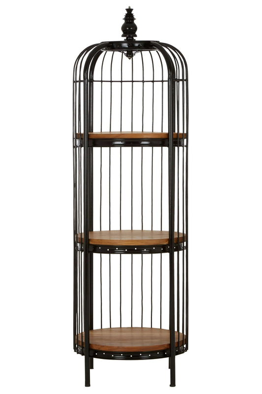 Aviary Medium 3 Tier Black Birdcage Shelf Unit