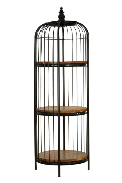 Aviary Black Finish 3 Tier Birdcage Small Shelf Unit