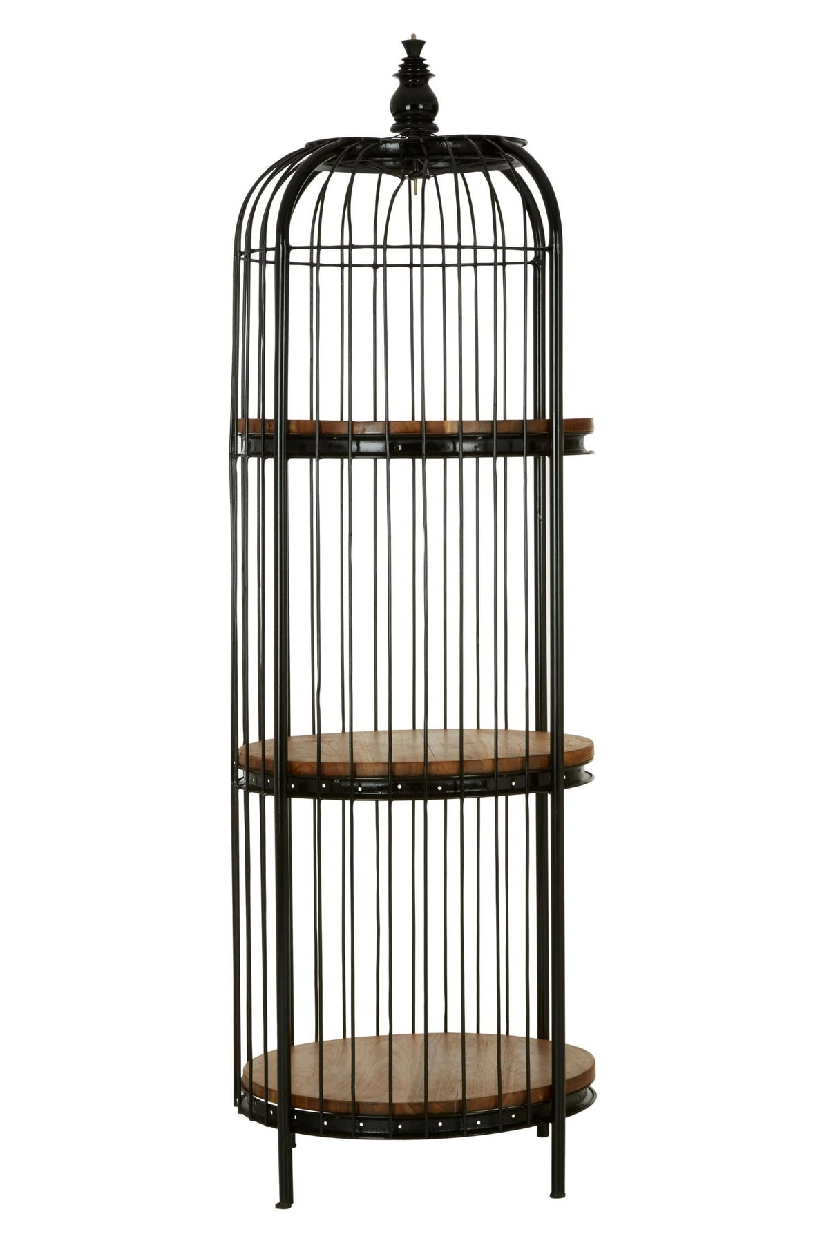 Aviary Black Finish 3 Tier Birdcage Small Shelf Unit