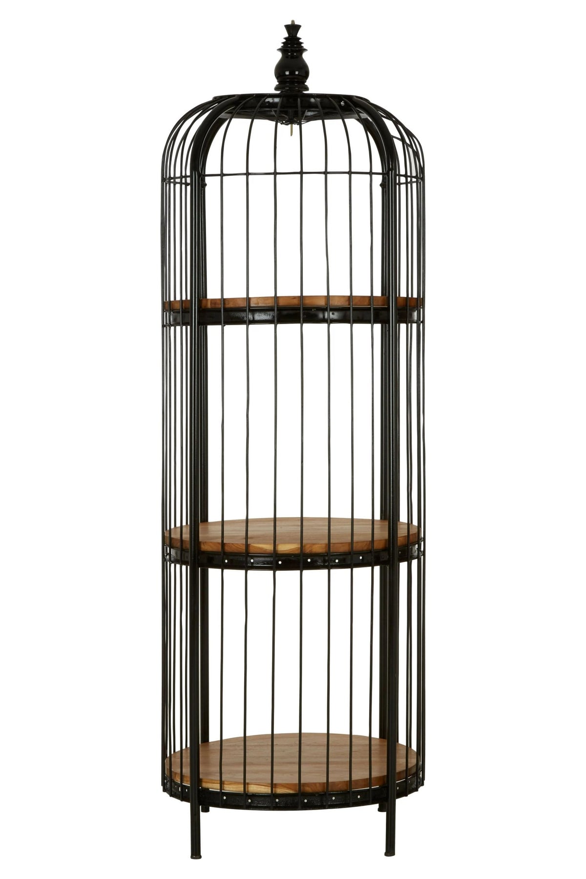 Aviary Black Finish 3 Tier Birdcage Small Shelf Unit