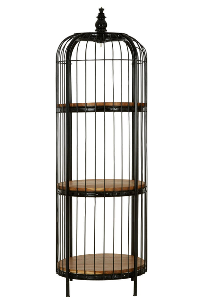 Aviary Black Finish 3 Tier Birdcage Small Shelf Unit