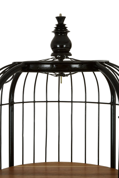 Aviary Black Finish 3 Tier Birdcage Small Shelf Unit