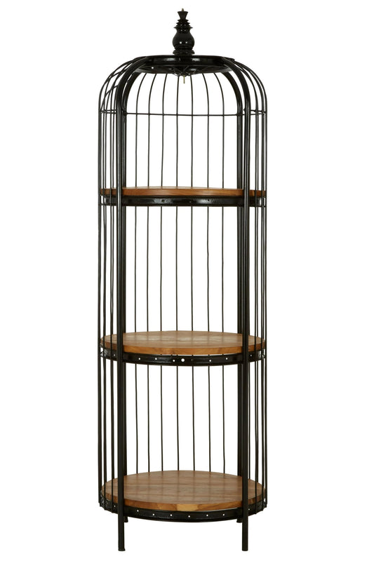 Aviary Black Finish 3 Tier Birdcage Small Shelf Unit