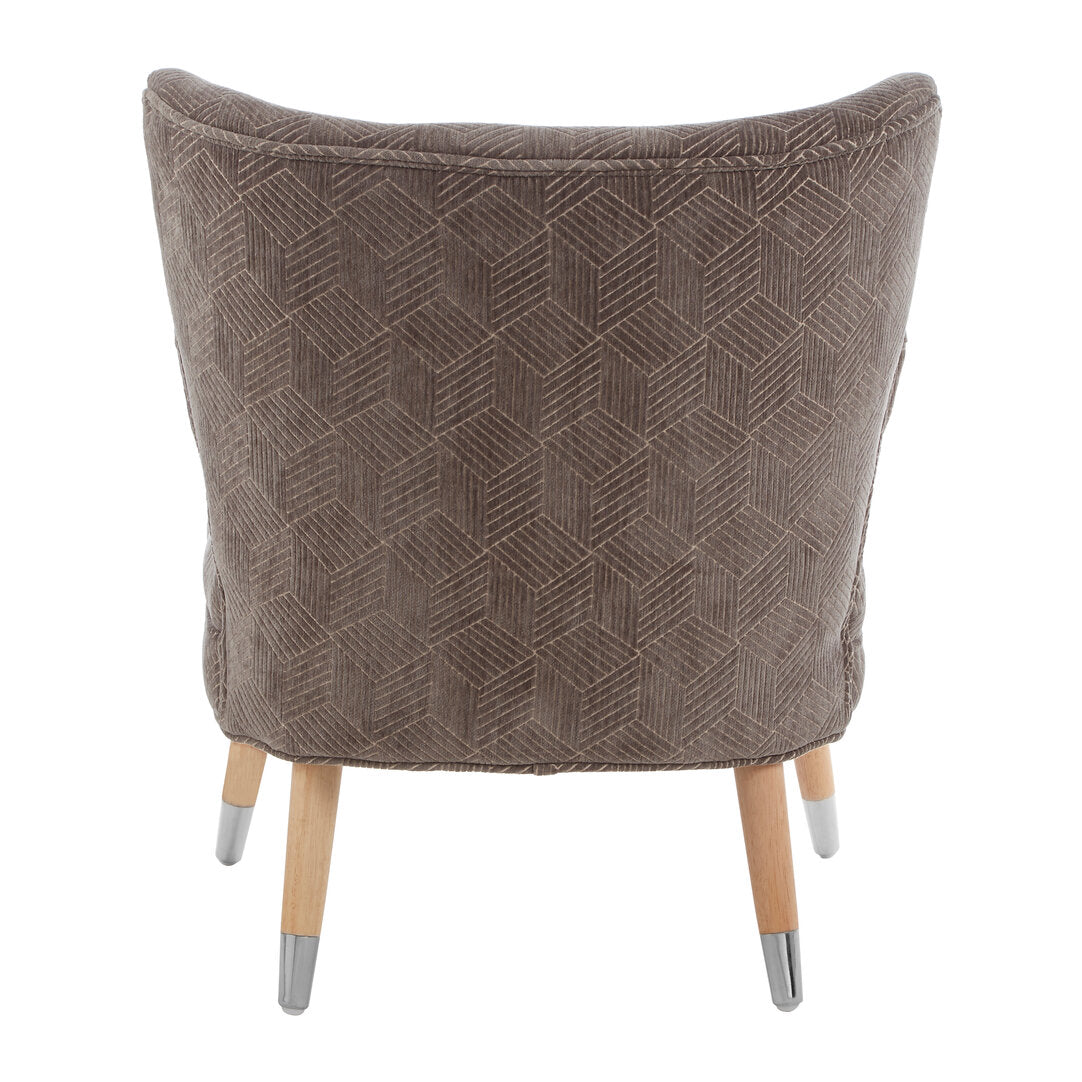 Mayfair Grey Chenille Wingback Chair