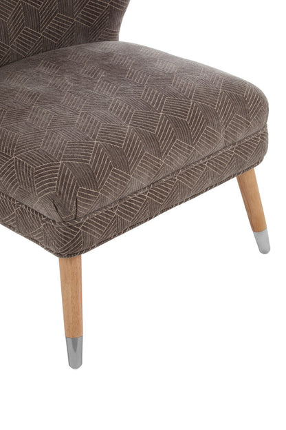 Mayfair Grey Chenille Wingback Chair