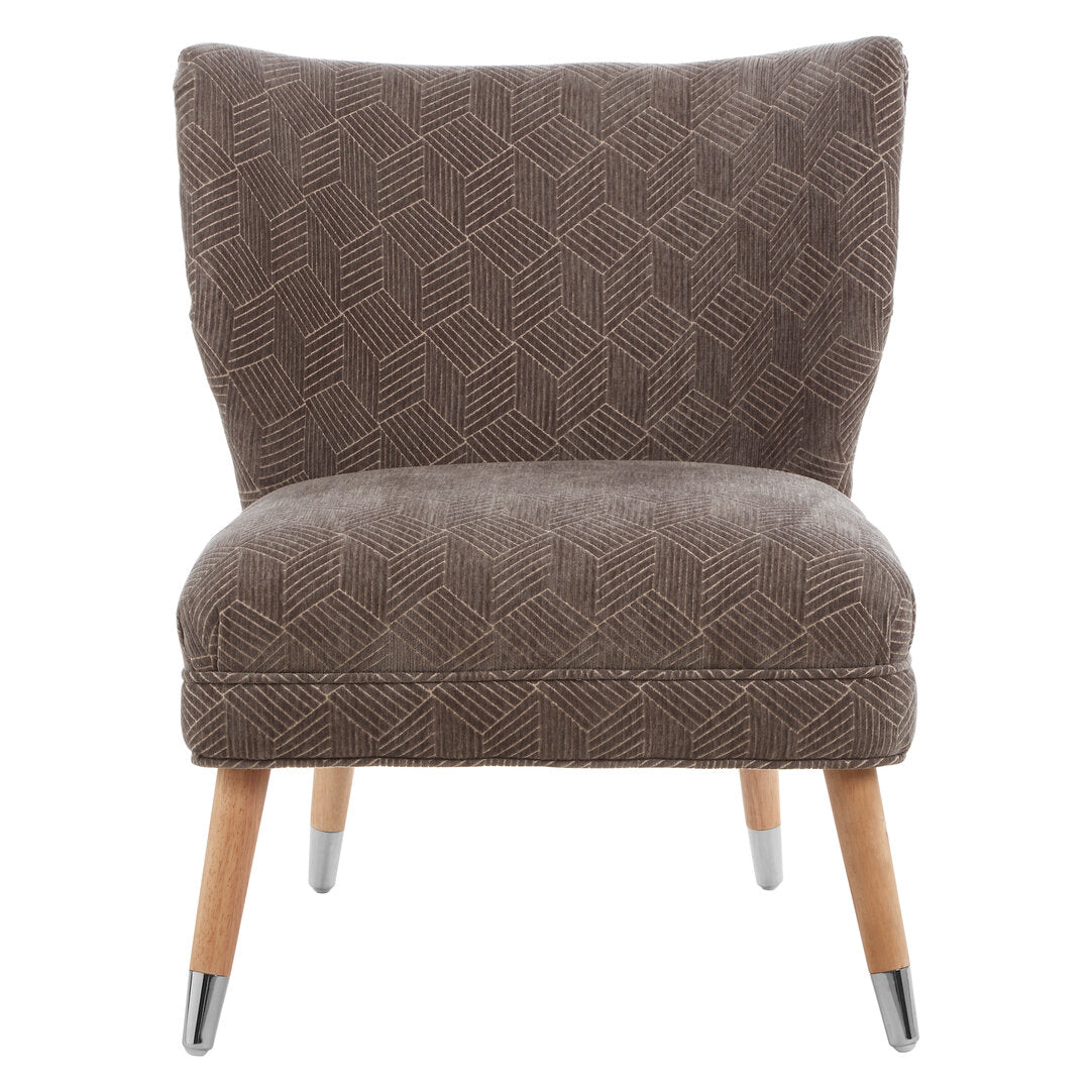 Mayfair Grey Chenille Wingback Chair