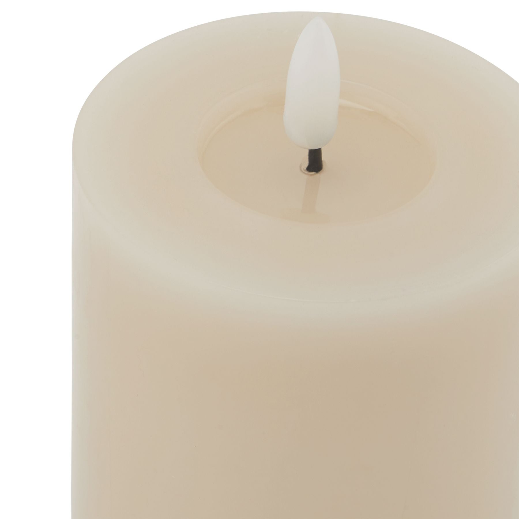 Luxe Collection Melt Effect 3x4 Taupe LED Wax Candle - Candles from the Quanta Home collection.