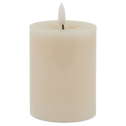 Luxe Collection Melt Effect 3x4 Taupe LED Wax Candle - Candles from the Quanta Home collection.