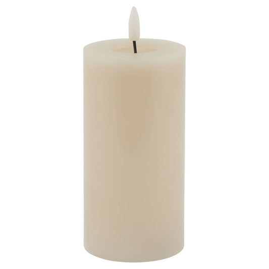 Luxe Collection Melt Effect 3x6 Taupe LED Wax Candle - Candles from the Quanta Home collection.