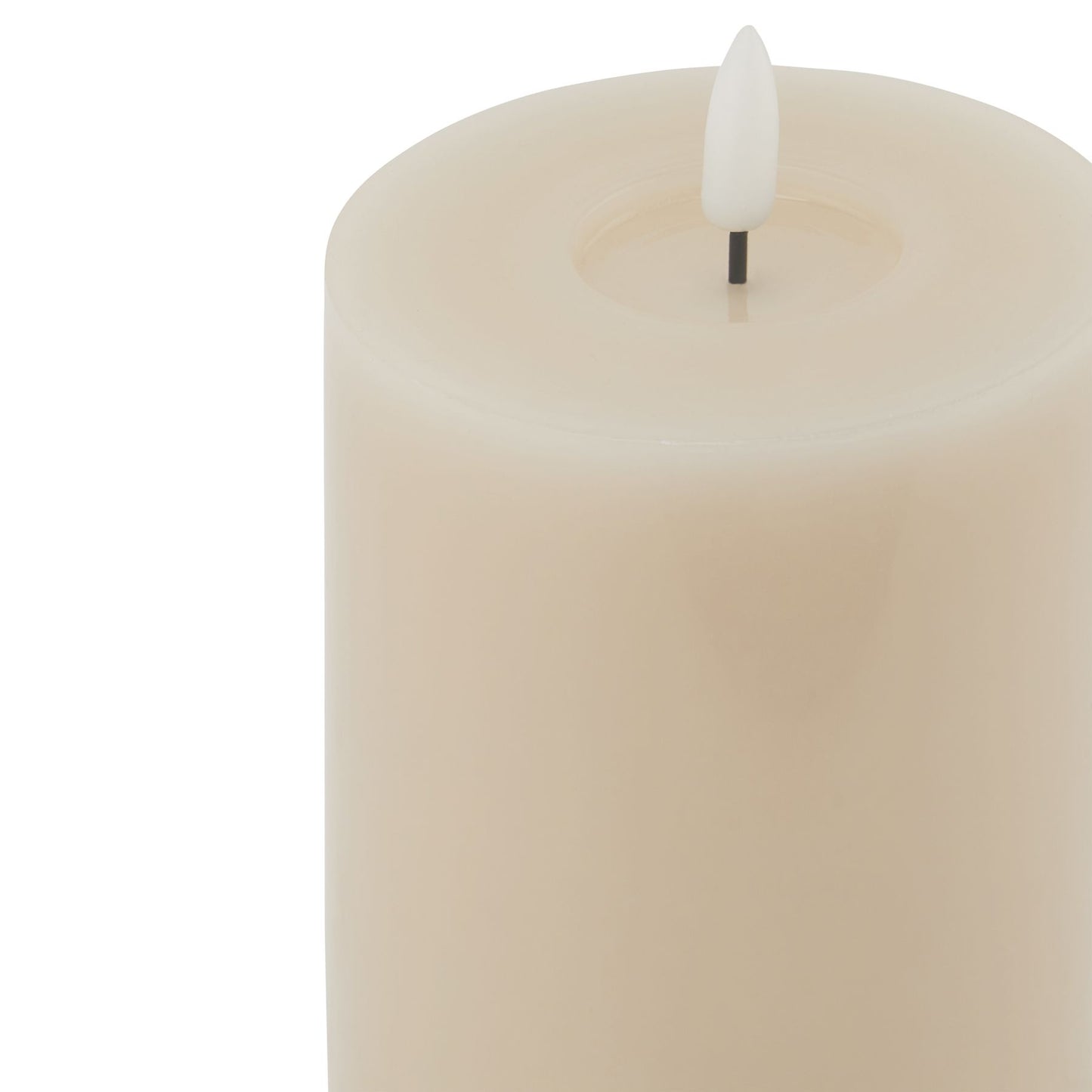 Luxe Collection Melt Effect 3.5x9 Taupe LED Wax Candle - Candles from the Quanta Home collection.