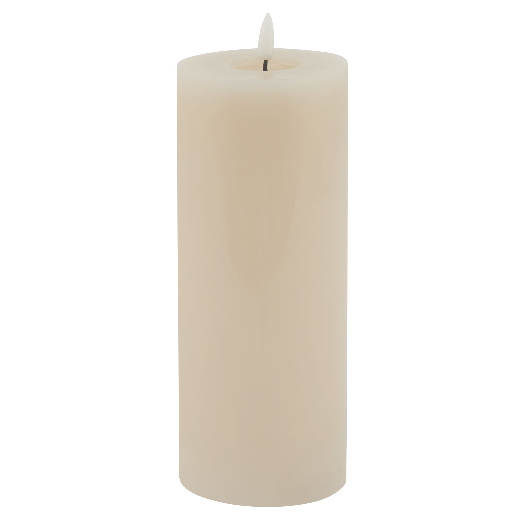 Luxe Collection Melt Effect 3.5x9 Taupe LED Wax Candle - Candles from the Quanta Home collection.