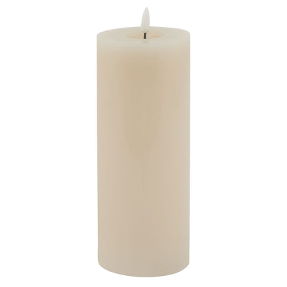 Luxe Collection Melt Effect 3.5x9 Taupe LED Wax Candle - Candles from the Quanta Home collection.