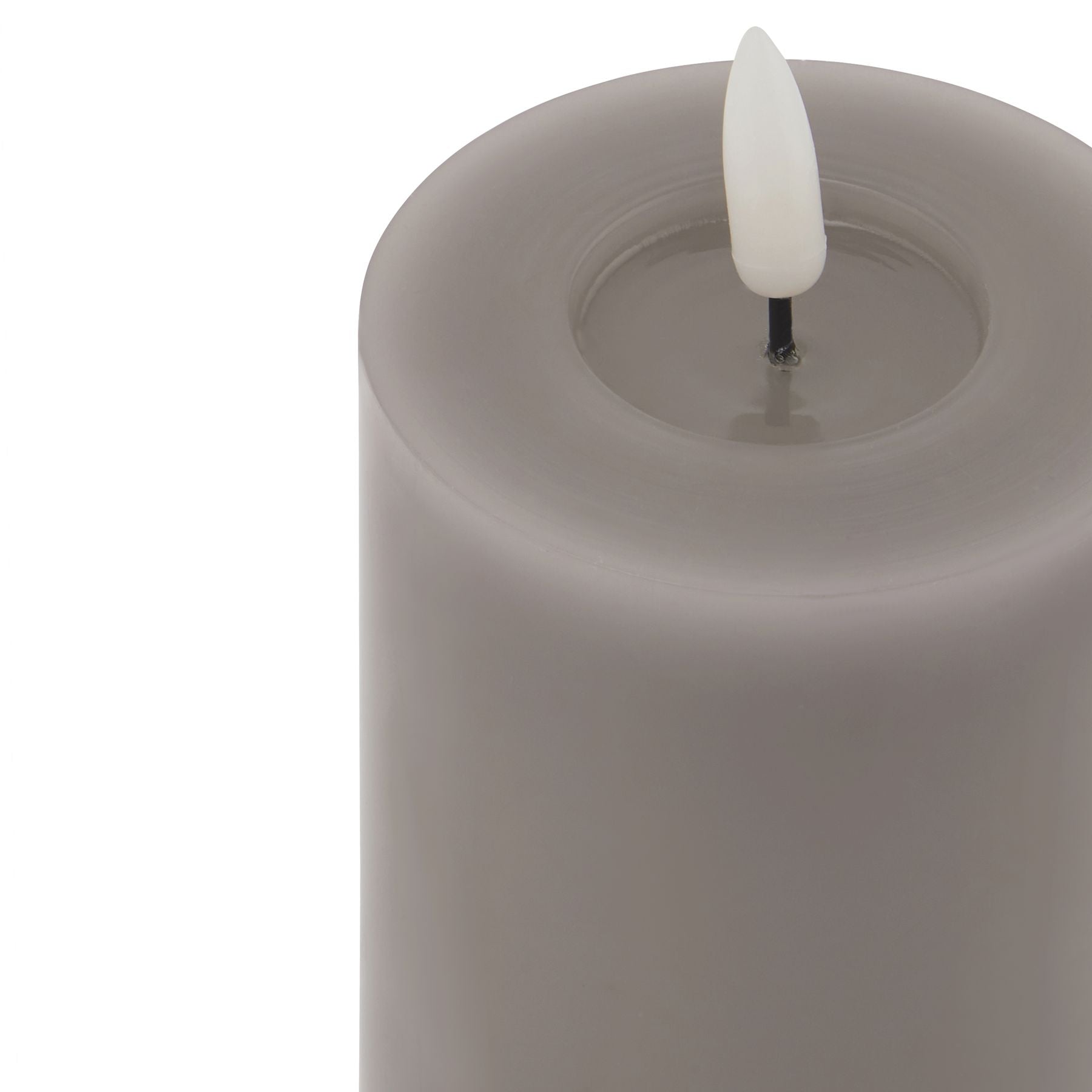 Luxe Collection Melt Effect 3x4 Grey LED Wax Candle - Candles from the Quanta Home collection.