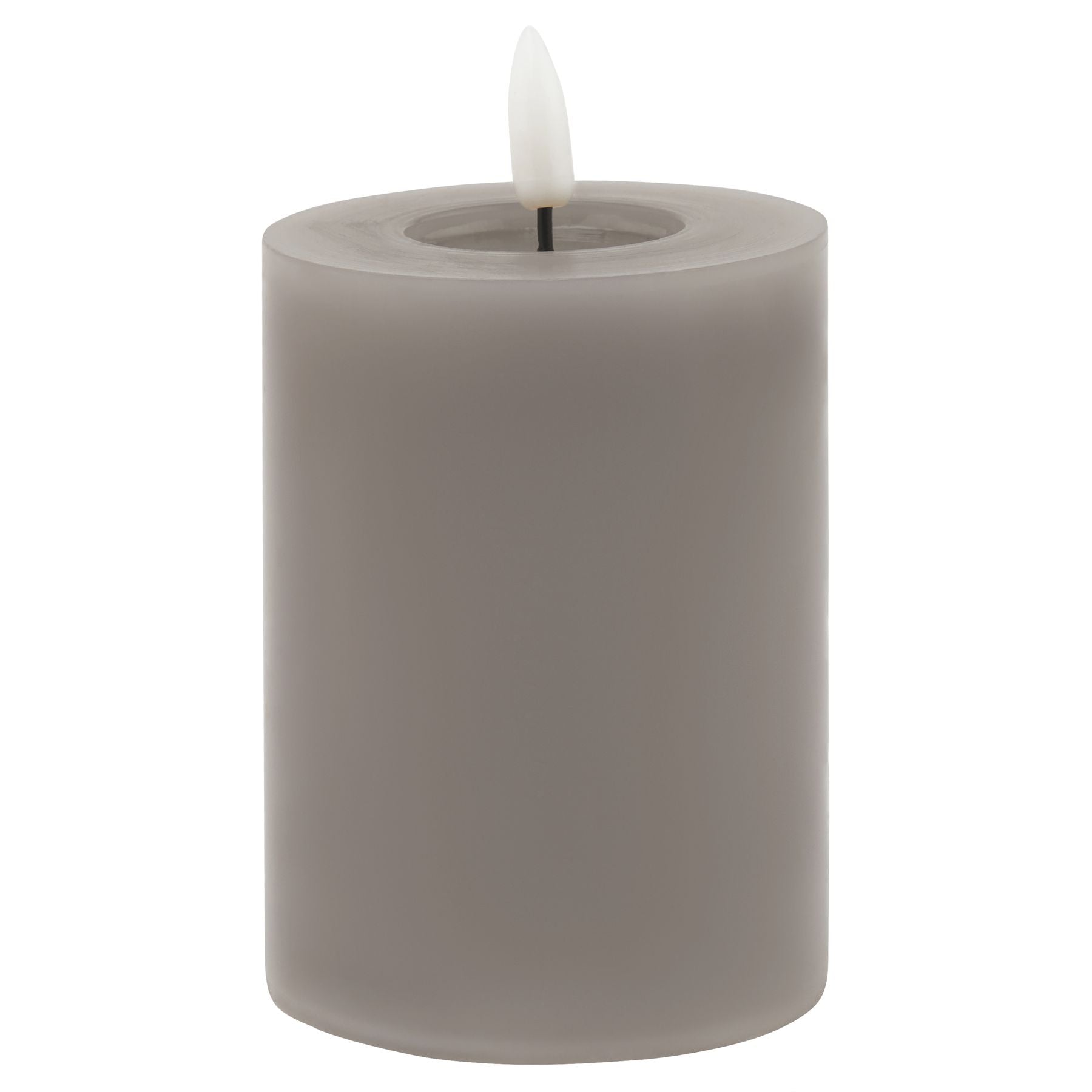 Luxe Collection Melt Effect 3x4 Grey LED Wax Candle - Candles from the Quanta Home collection.