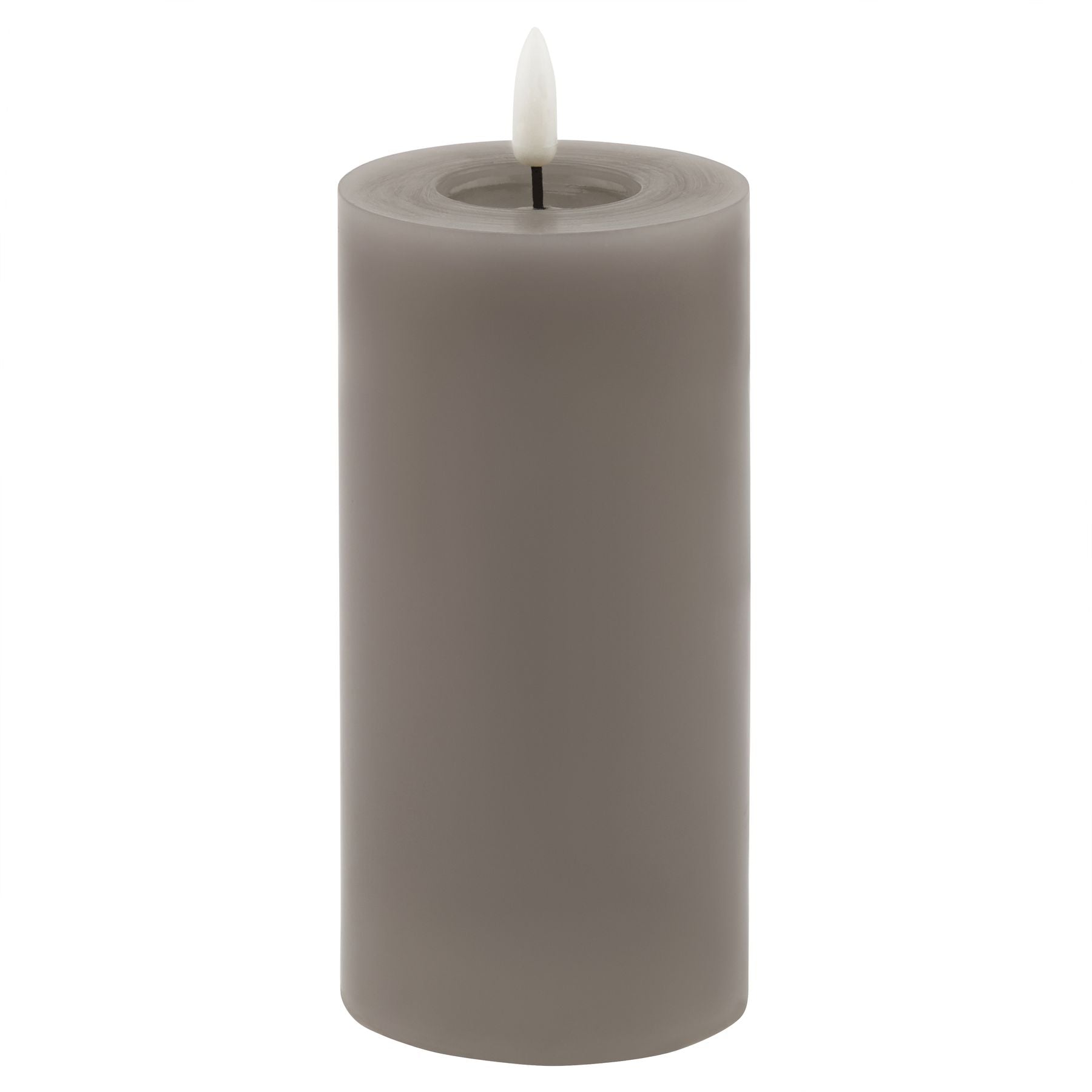 Luxe Collection Melt Effect 3x6 Grey LED Wax Candle - Candles from the Quanta Home collection.