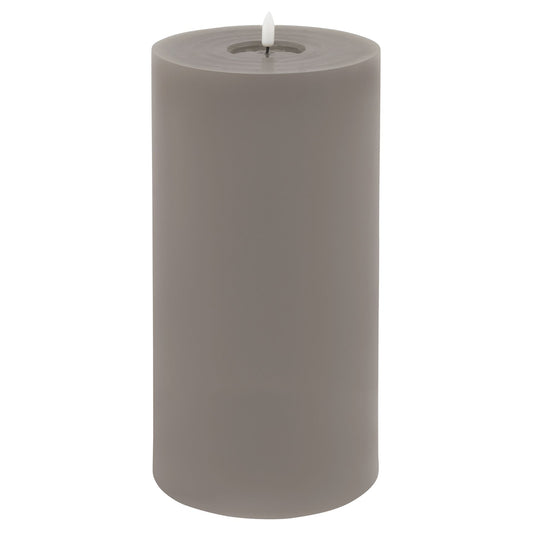 Luxe Collection Melt Effect 6x12 Grey LED Wax Candle - Candles from the Quanta Home collection.