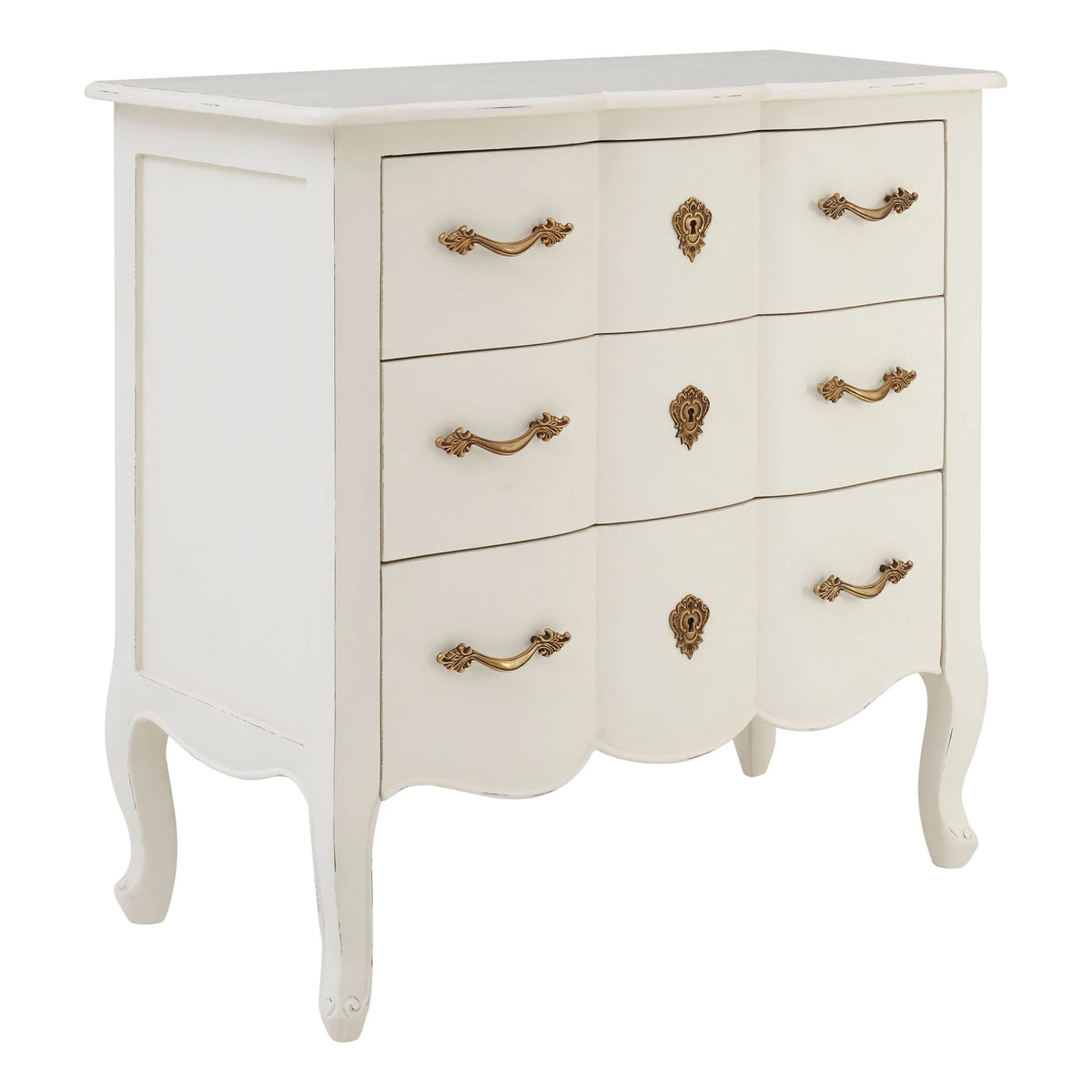 Seine White Chest of 3 Drawers