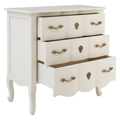 Seine White Chest of 3 Drawers