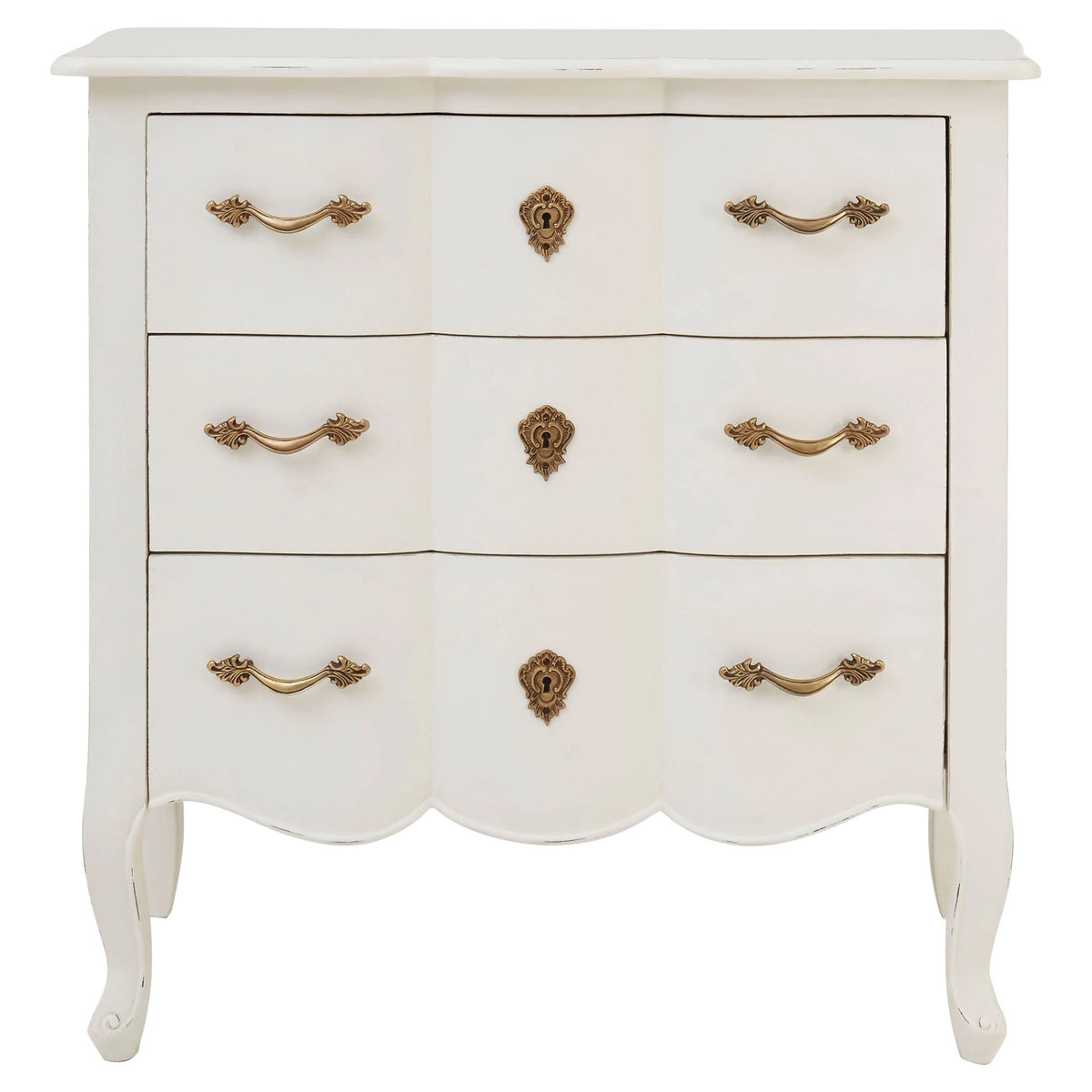 Seine White Chest of 3 Drawers
