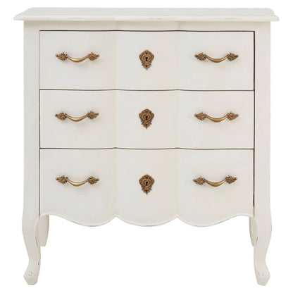Seine White Chest of 3 Drawers