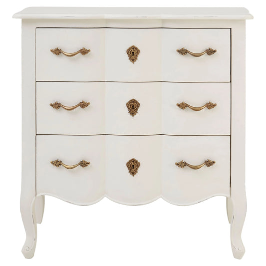 Seine White Chest of 3 Drawers