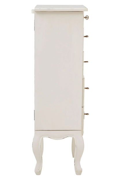 Seine White Small Chest of 5 Drawers