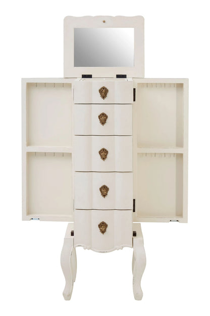 Seine White Small Chest of 5 Drawers
