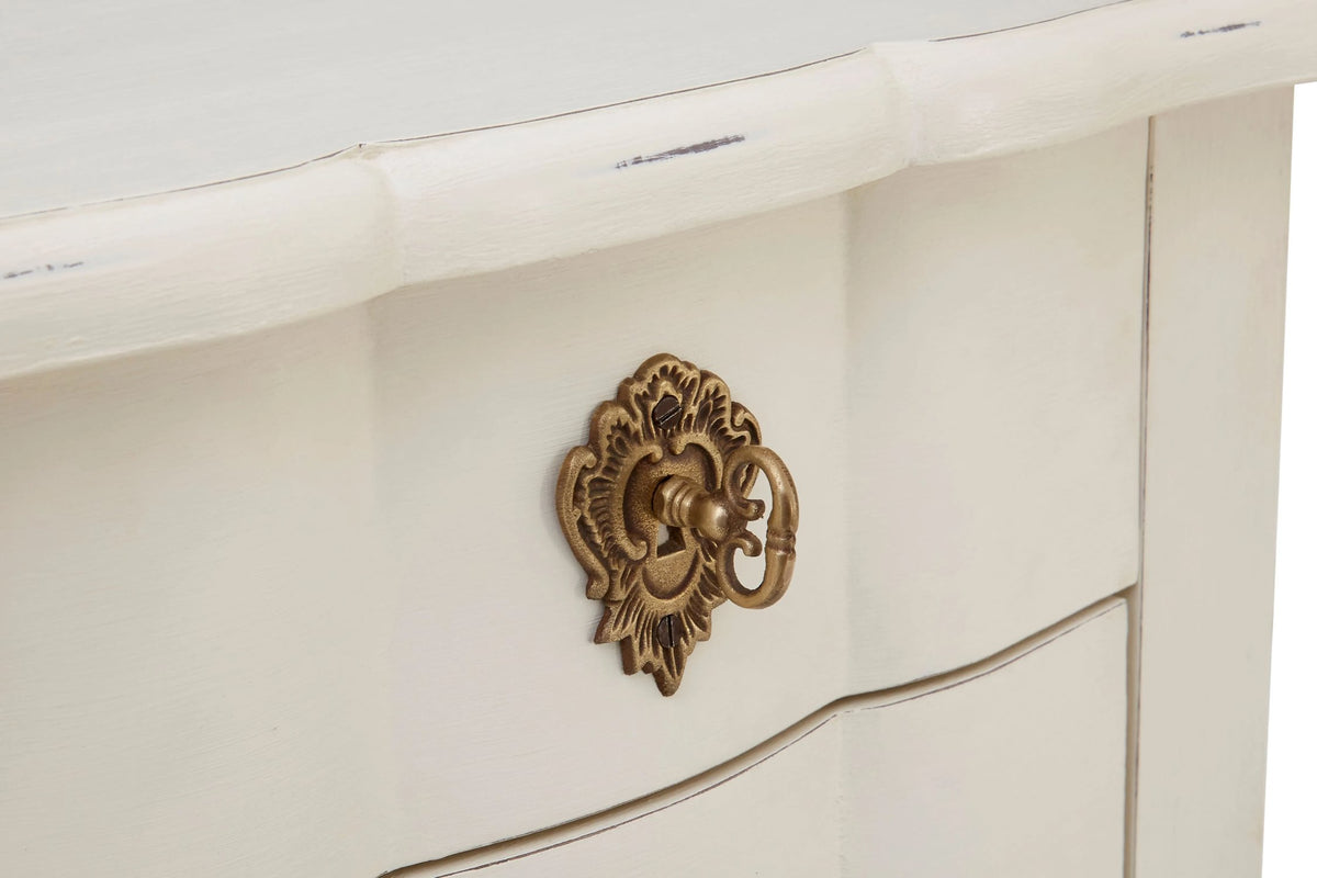 Seine White Small Chest of 5 Drawers